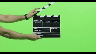 Clapper board used on green screen