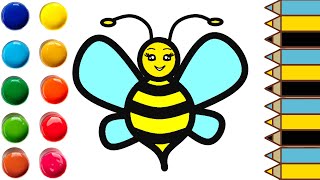 Bolalar Uchun Ari rasm chizish / Drawing Bee for children/сурет салып уйрену / Рисование для детей