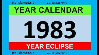 calendar year 1983 #calendar #blog #eclipse #education #music #entertainment #inggeris