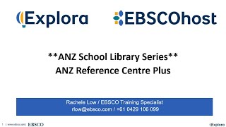 **ANZ School Library Series** ANZ Reference Centre Plus