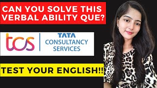 TCS NQT Verbal Ability | Can you Solve this Verbal Ability Question ?? | TCS NQT 2020| 2021 | 2022