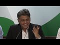 aicc press briefing by manish tewari at congress hq