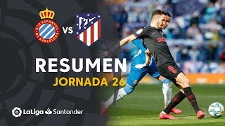 Resumen de RCD Espanyol vs Atlético de Madrid (1-1)