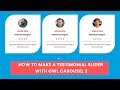 How to make a Testimonial Carousel with owl carousel | Owl Carousel 2 | jQuery plugin Tutorial