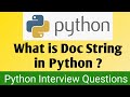 What is Doc String in Python | Python Interview Questions