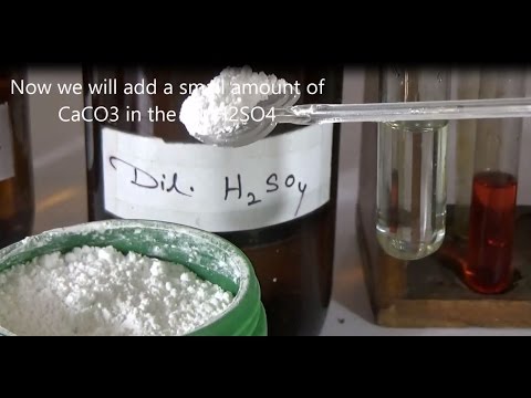 What happens when CaCO3 reacts with H2SO4?