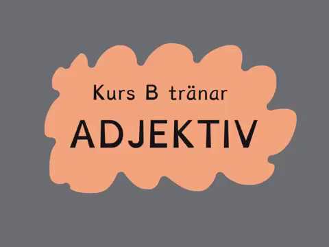 Kurs B Tränar Adjektiv - YouTube