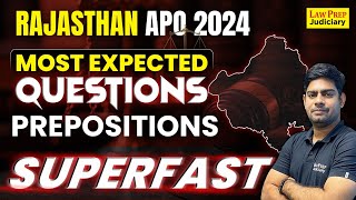 Rajasthan APO Exam 2024 | English : Prepositions | English for Rajasthan APO Exam 2024 | Surya Sir