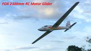 Fms FOX 2320mm V2 RC Aerobatic Glider flight !