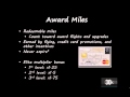 Video 2 : Type of Frequent flyers miles - 30k