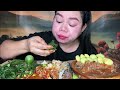 sambal gurita pete sambal kencur jengkol muda rebusan pucuk ubi mukbang