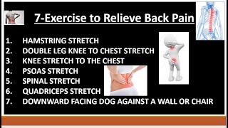 BACK PAIN RELIEF | 10-15 MINUTES DAILY EXERCISE | BACKACHE | GET RID OF BACK PAIN