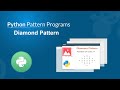 Program to print diamond pattern in python | How to print a diamond of stars in python