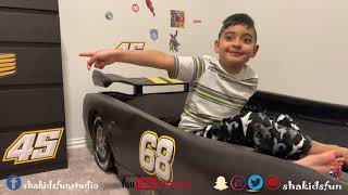 New Children Turbo Race Car Twin Beds Assembling for Sha Kids | Sha Kids Fun