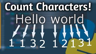 Python, counting characters of a sentence in 2 min!