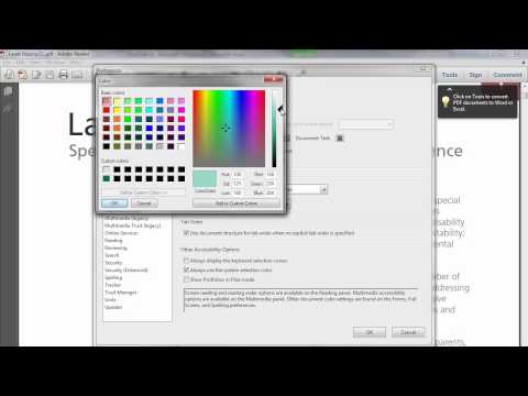 PDF Changing text and Background colours PDF Changing text and Background colours