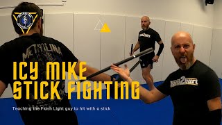 Teaching Icy Mike to Kali Stick Fight | Using what you know & adapting to weaponry | Lameco Eskrima