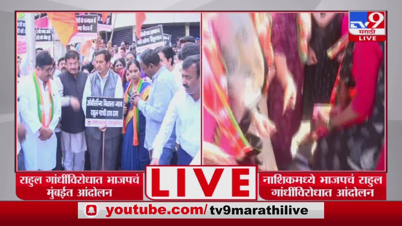 BJP Protest Against Rahul Gandhi | राहुल गांधी विरोधात भाजप- शिवसेनेचं ...