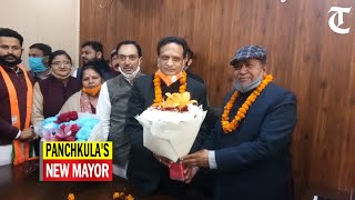 Panchkula: Newly-elected Mayor Kulbhushan Goyal takes charge