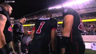 October 24, 2014 - Henry Burris touchdown pass to Marcus Henry