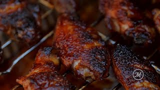 Smoked Burnt End Sweet BBQ Wings on the Masterbuilt Electric Smoker