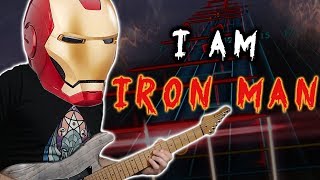 Wearing IRON MAN helmet playing I AM IRON MAN on Rocksmith