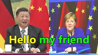 President Xi says Chancellor Merkel is an old friend of the Chinese people. | 习主席表示，默克尔总理是中国人民的老朋友。