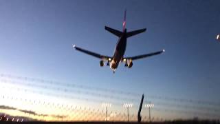 FEDEX A300-600 SUNSET LANDING AT PITTSBURGH AIRPORT