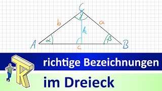 richtige Bezeichnungen im Dreieck