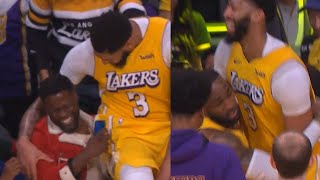 AD and LeBron James falling on Santa Kevin Hart lmao | Lakers vs Clippers