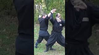 NINJA SELF DEFENSE TRAINING 🥷🏻 Togakure Ryu Ninpo Taijutsu: Ninjutsu Escape Techniques #Shorts