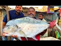 KASIMEDU 🔥 SPEED SELVAM | BIG DIAMOND TREVALLY FISH CUTTING VIDEO | IN KASIMEDU | FF CUTTING 🔪