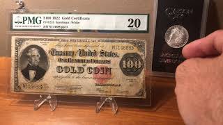 1922 $100 gold certificate