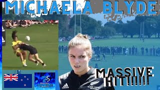 MASSIVE RUGBY HIT!!!! | MICHAELA BLYDE OBLITERATES AUSSIE DEFENDER 13 SECONDS IN | Black Ferns 7s