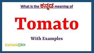 Tomato Meaning in Kannada | Tomato in Kannada | Tomato in Kannada Dictionary |