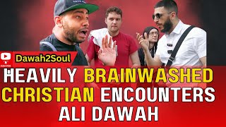 Heavily Brainwashed Christian By Horror Movies Tried To Provoke Ali Dawah! Speakers Corner