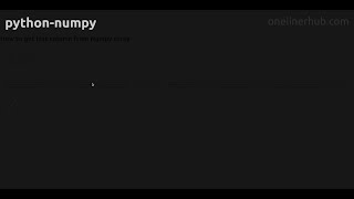 How to get last column from Numpy array