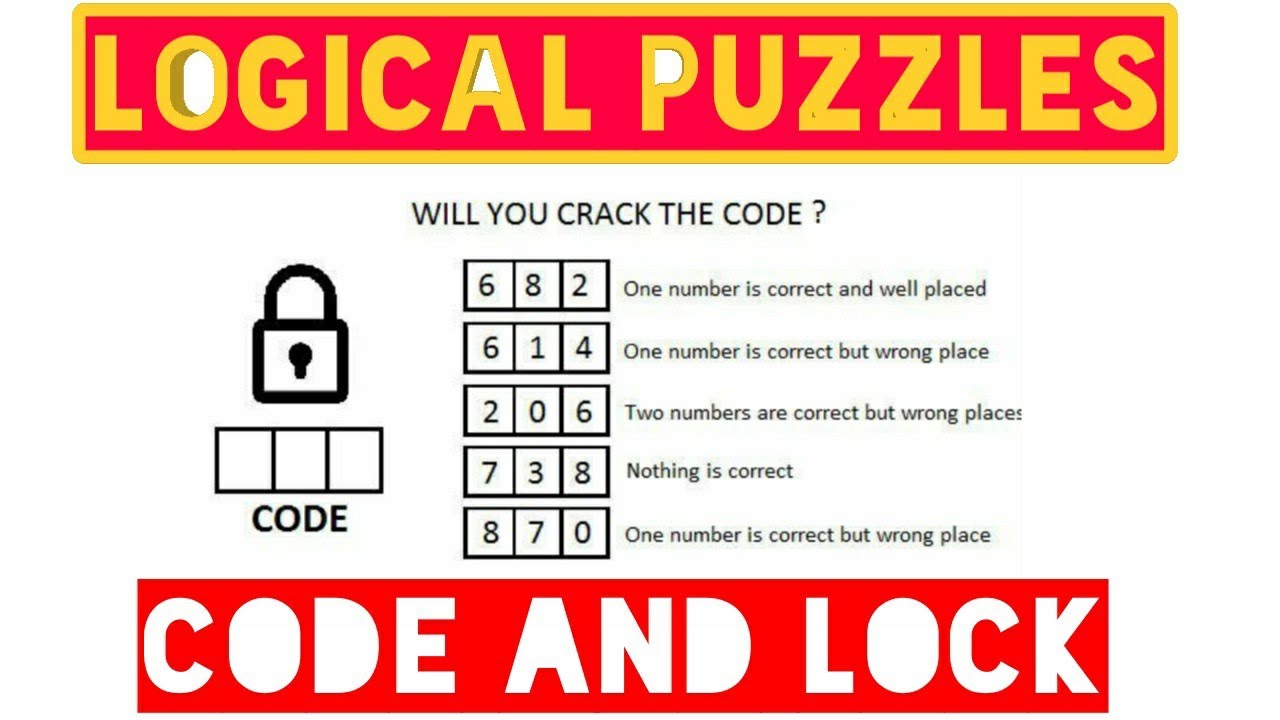 Logical Puzzles Find Out Secret Code To Unlock The Lock Youtube