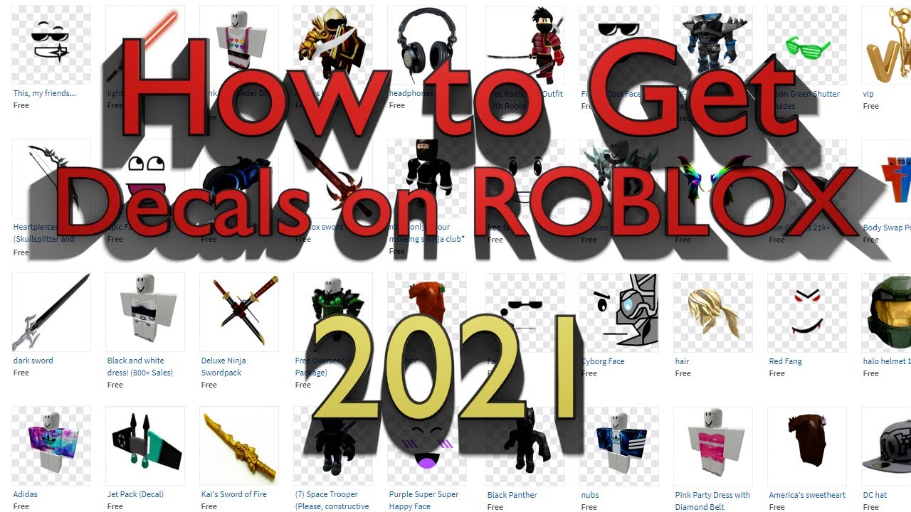 How To Get Decals And Models On Roblox | 2021 Tutorial - YouTube