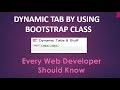How to Create Dynamic Tab by using Bootstrap Class