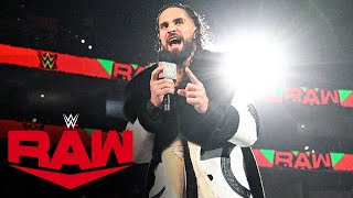 Seth “Freakin” Rollins announces he will challenge Roman Reigns at Royal Rumble: Raw, Jan. 10, 2022