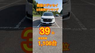 新車販売ランキング8月編 新型オデッセイは39位  #オデッセイハイブリッド  #新型オデッセイ #honda #odyssey