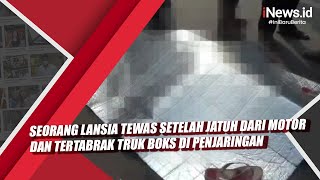 Seorang Lansia Tewas Setelah Jatuh dari Motor dan Tertabrak Truk Boks di Penjaringan