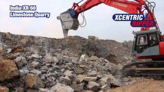 India 2 x XR 60 in Limestone Quarry - hydraulic breakers and hammers