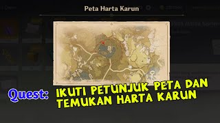 Ikuti petunjuk peta dan temukan harta karun - Genshin Impact