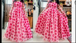 फूल लंबाई का पार्टी वियर गाउन बनाना सीखे | How to make partywear gown #gown #designergown #partywear