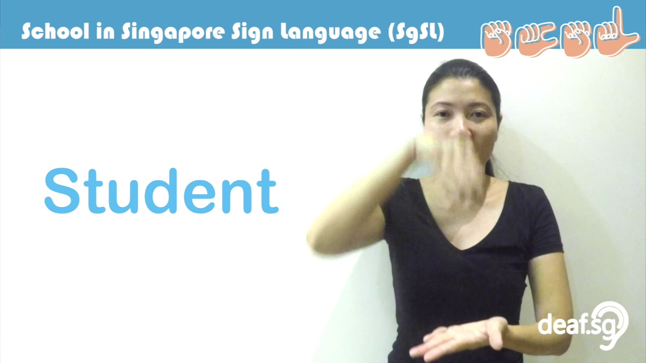 Singapore Sign Language (SgSL) Lesson: School-Related Words - YouTube