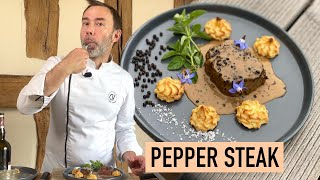 Pepper steak with FRENCH PEPPER SAUCE