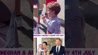 Meghan Markle & Prince Archie & Prince  Harry were spotted celebrating the 4th July