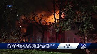 Man held on bond after allegedly starting apartment on fire